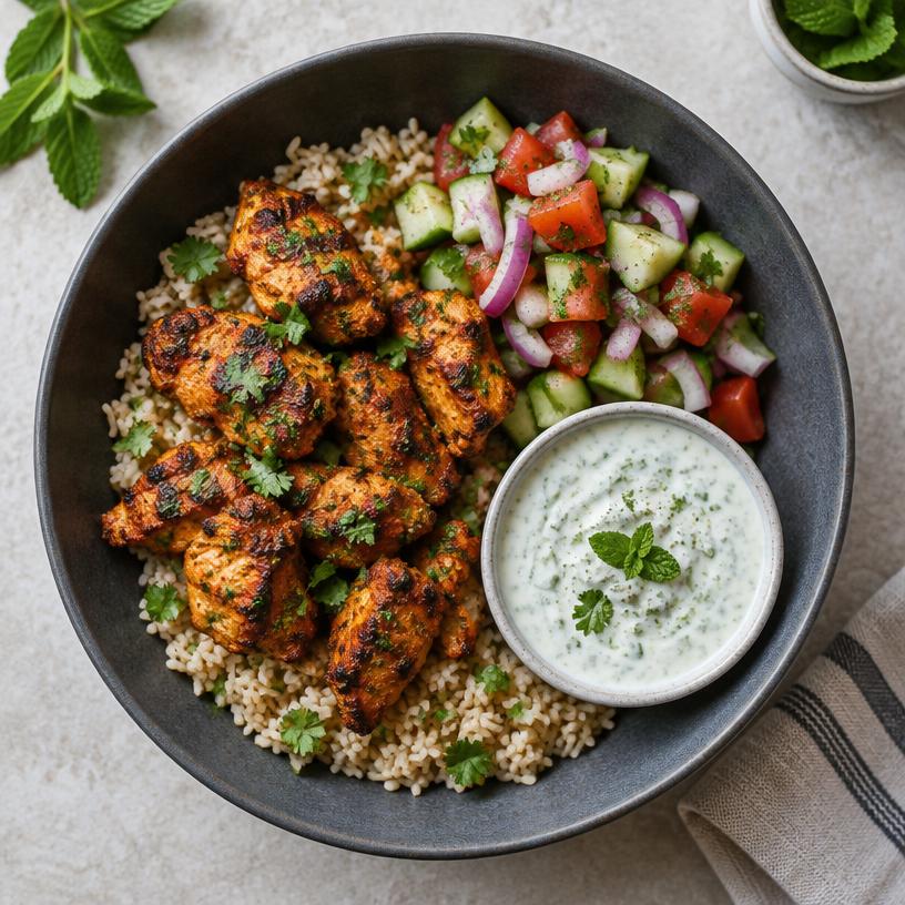 Chicken Tikka Brown Rice Bowl