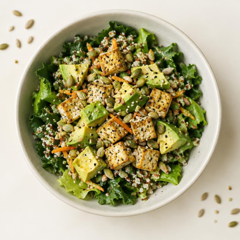 Tofu Avocado Crunch Salad